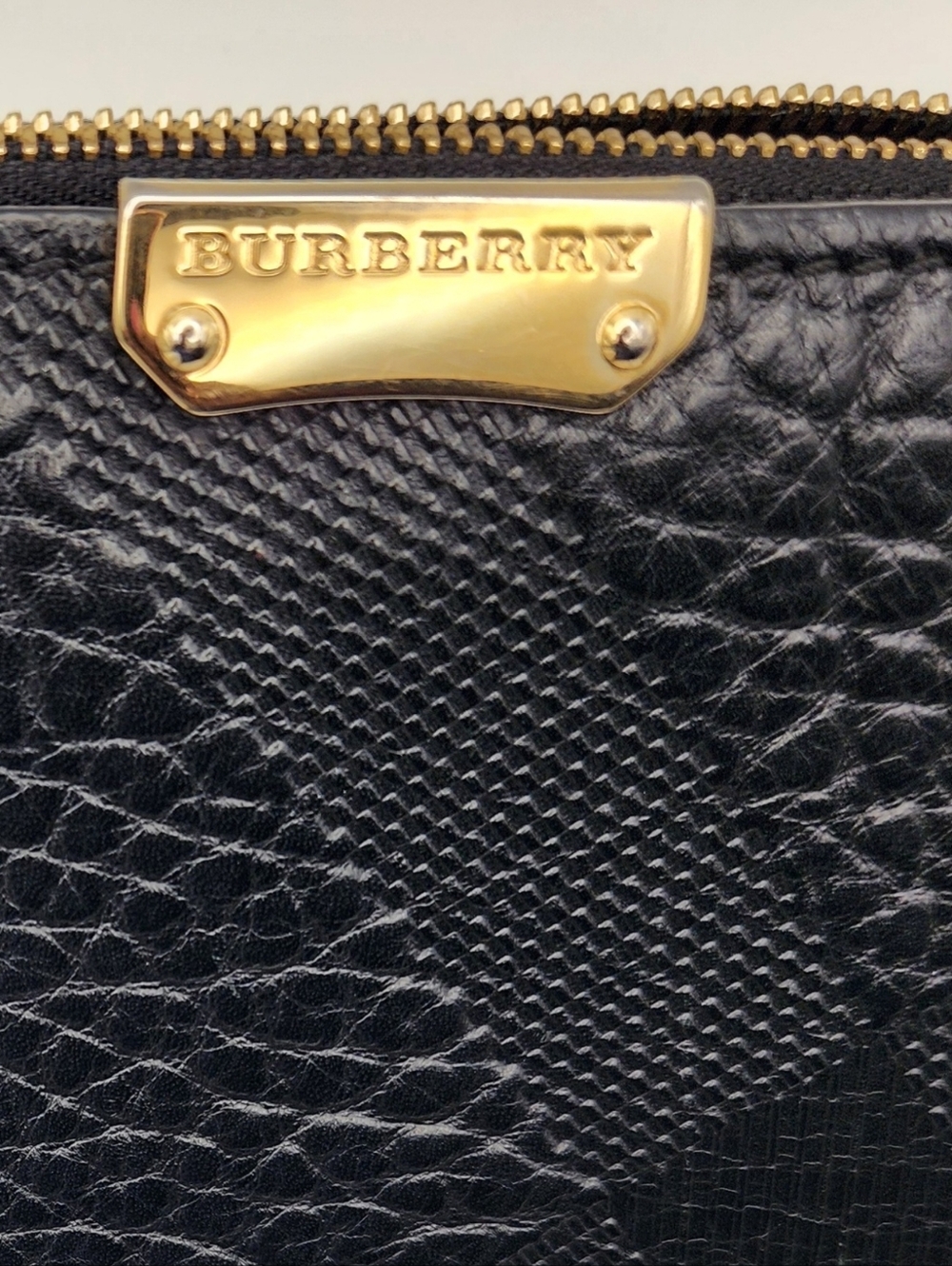 Burberry Embossed Check Leather Wallet - Picture 10 of 15